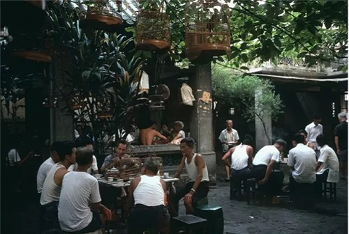 1982年,广东广州。很多人早起去茶馆喝茶,吃“点心”,聊天。